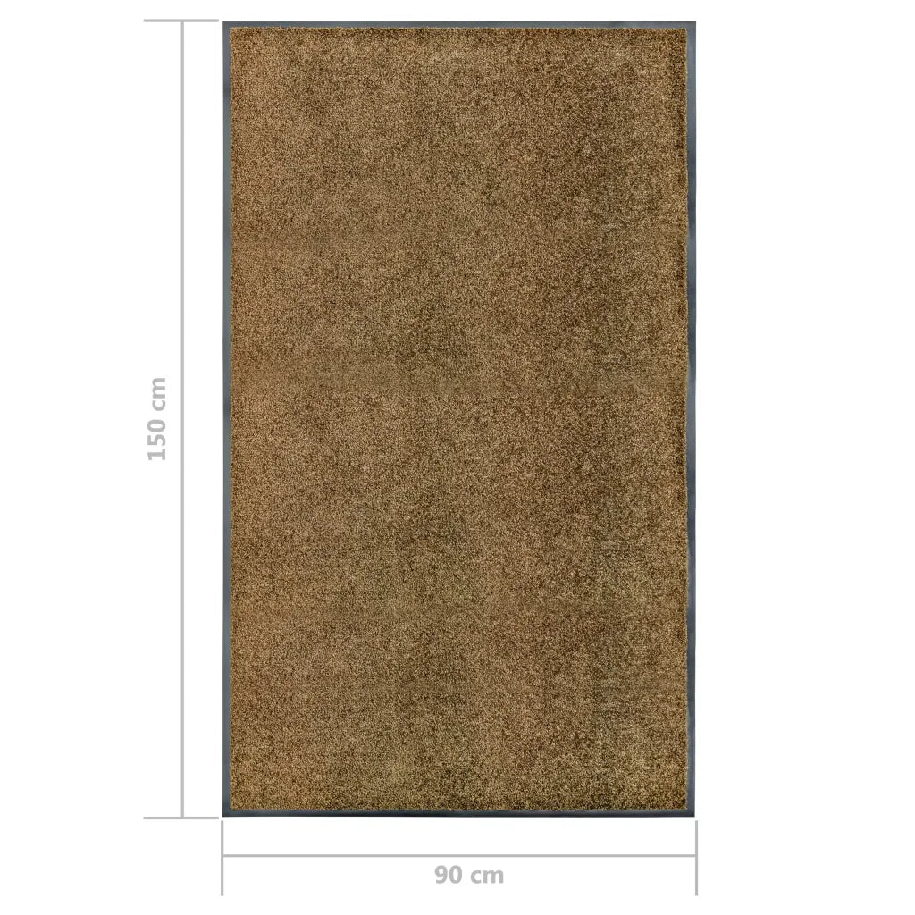 Zerbino Lavabile Marrone 90x150 cm 323437