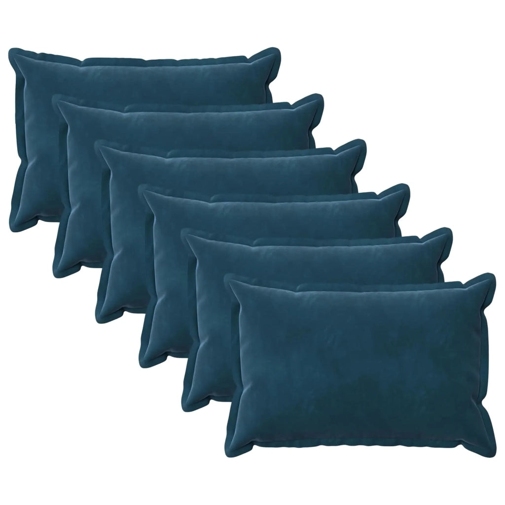 Cuscino con cuscino HOUTEN 6 pz Blu Velluto 933223