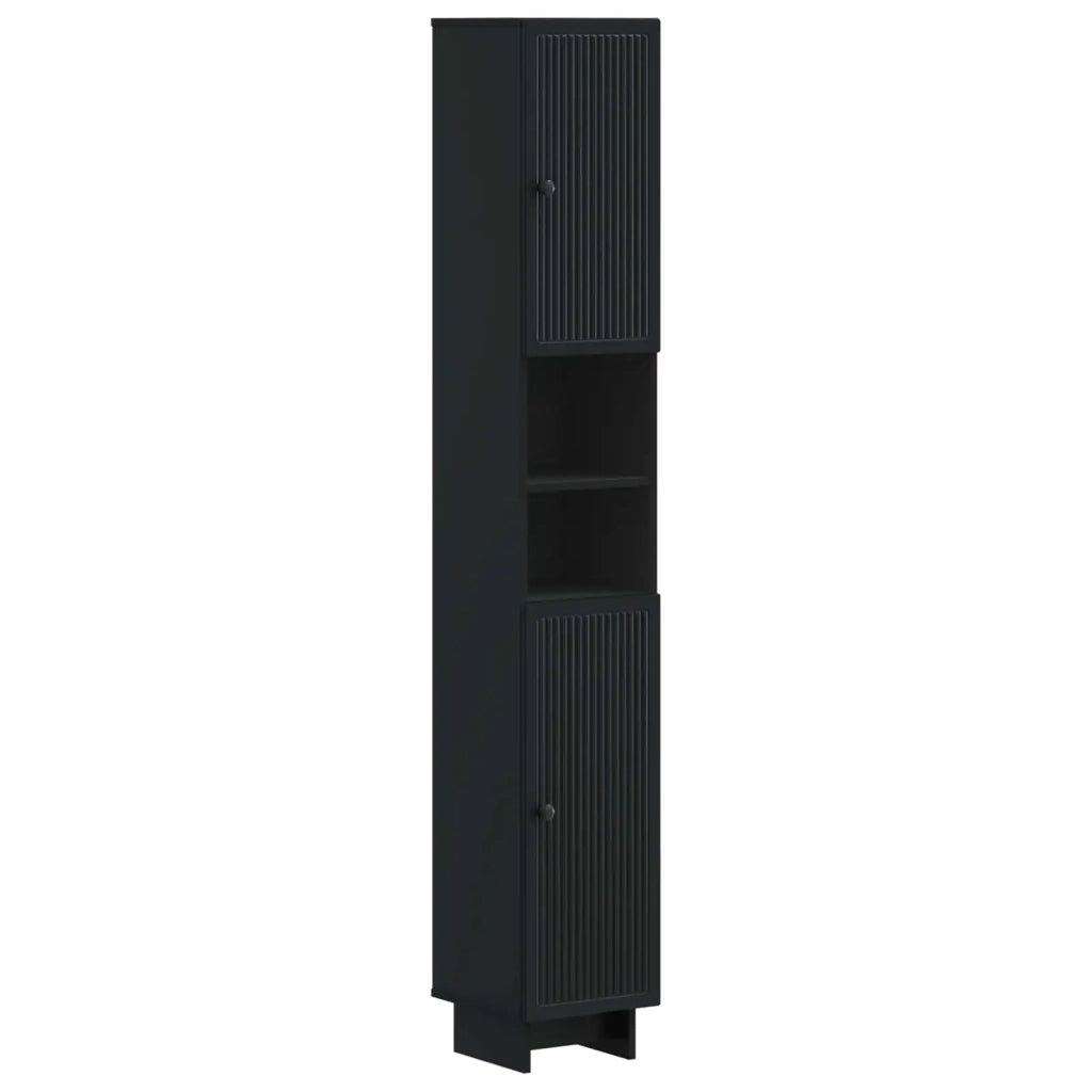 Set di armadietti da bagno in 3 pezzi EDE Nero 3417415