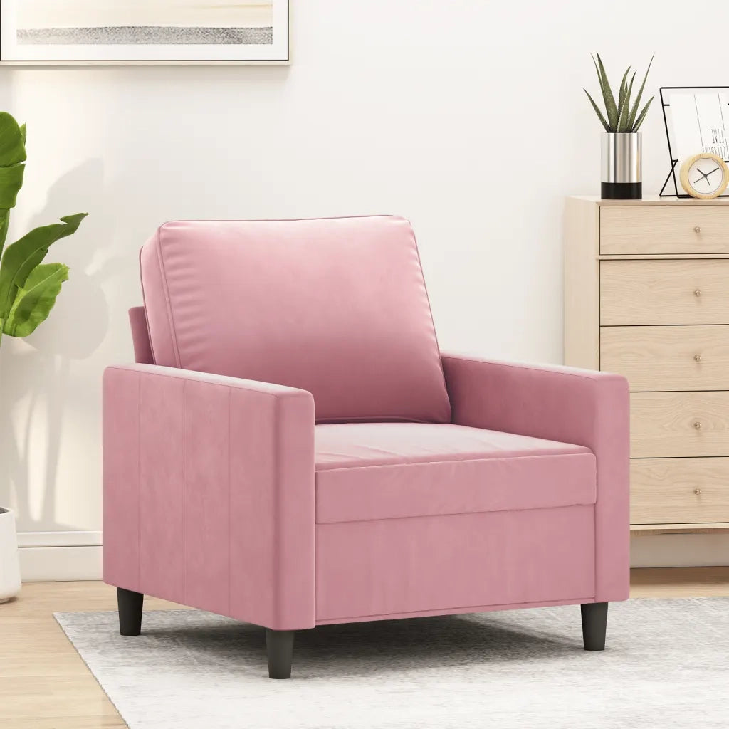 Poltrona | Sedia Relax Rosa 60 cm Velluto
