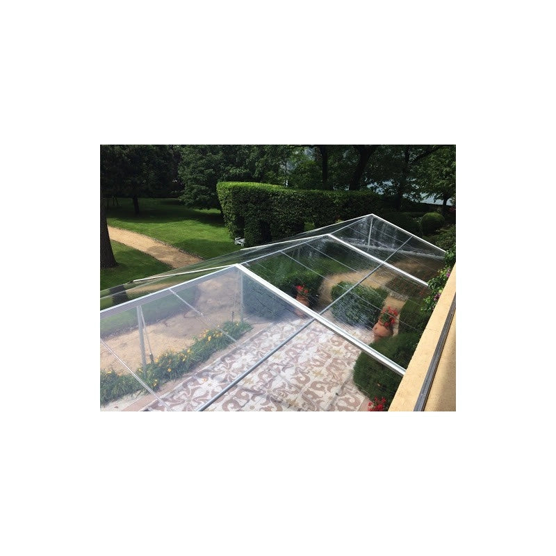 Telo PVC Trasparente 2,7x5m, 0,50mm Spessore, 650g/m² - Telo Cristal con Occhielli Ogni 50cm - Anti-UV, Impermeabile - Qualità Made in Italy