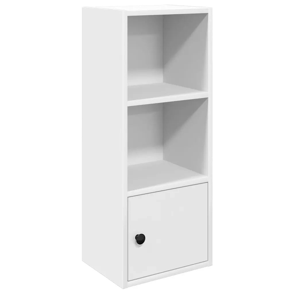 Libreria-Scaffale per Libri-Mobile di Stoccaggio Bianca 31x24x77 cm in Legno Multistrato