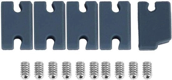 Accessori per tavola da surf - PVC - 5 pezzi - Kit di compatibilità per le pinne - 2 pezzi di colla per tavola - 2 pezzi di regolatore per la pinna - Adatto per pinne - Nero / Rosso / Blu