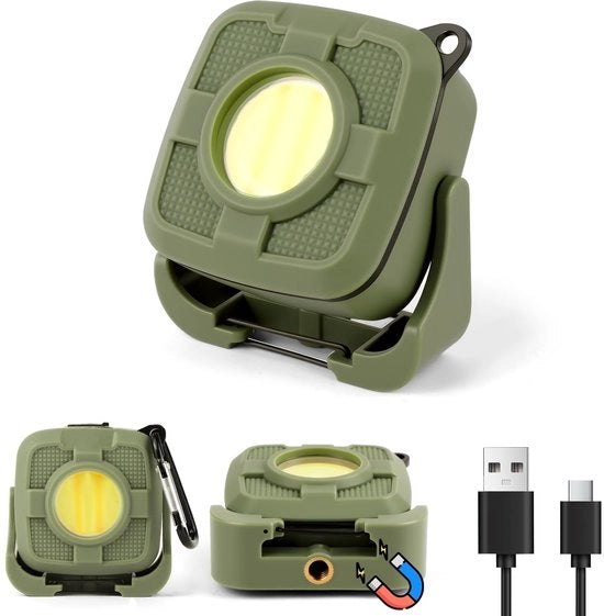 Lanterna da Campeggio Oplaadabile - IP44 Impermeabile - Lampada da Tenda Portatile - 5 Modalità di Illuminazione - 4 Temperature di Colore - Attacco Magnetico - Lampada da Campeggio Portatile