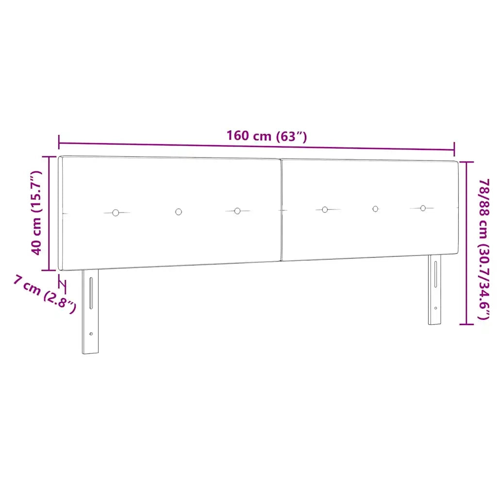 Testiera | Testata Rosa 160 cm Velluto
