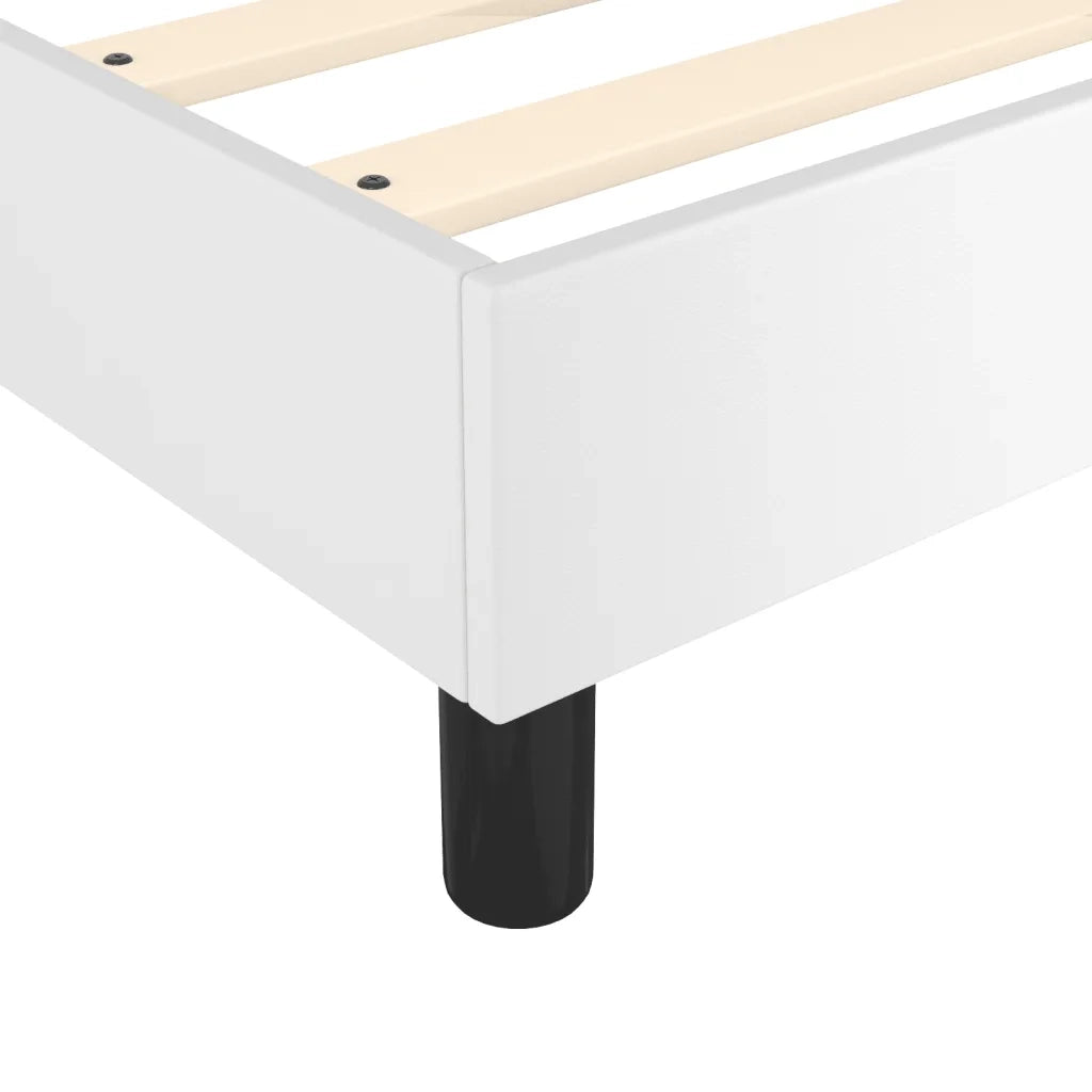 Struttura Letto a Rete a Molle Bianco 160x200 cm in Similpelle