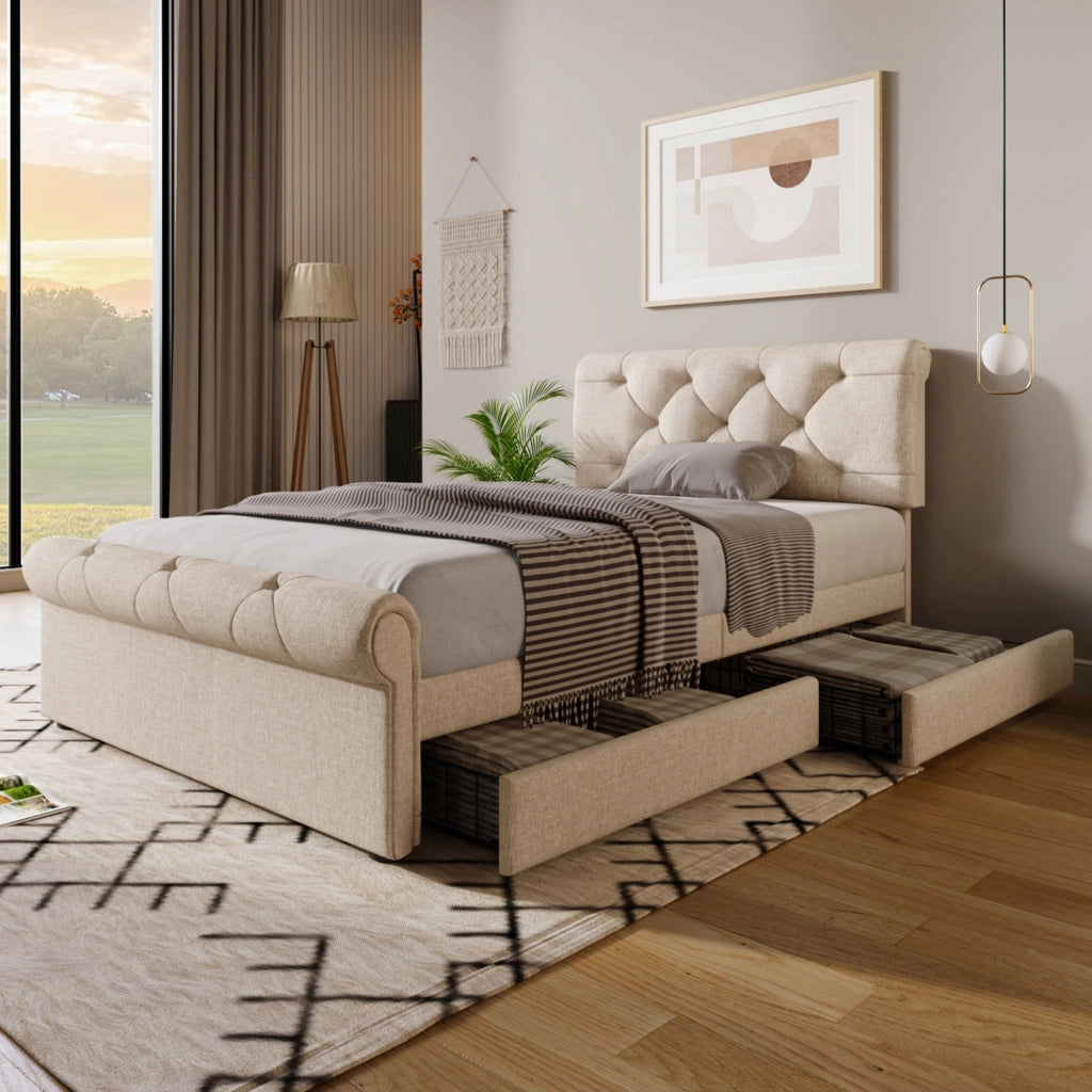 letto singolo metallo e legno naturale 90 x 200 cm