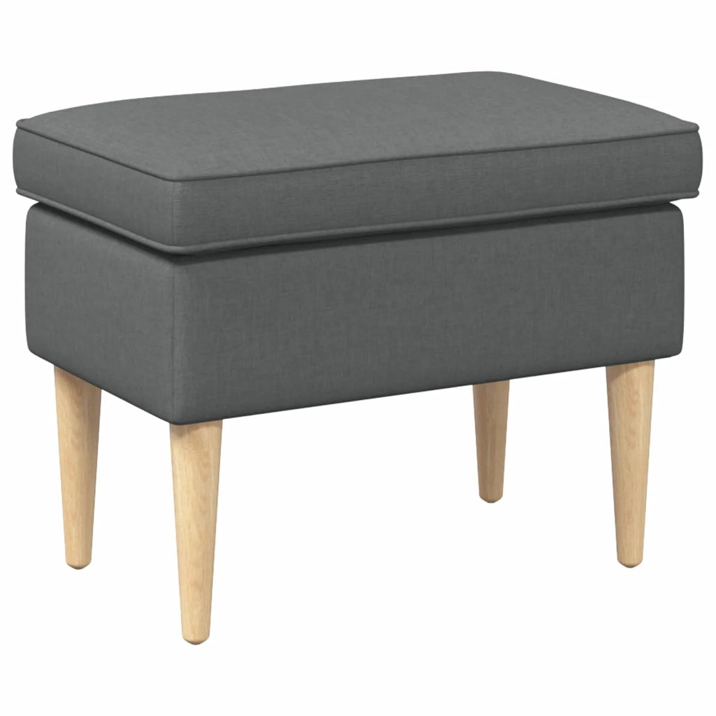 Poltrona con Ottomano 2 pz Grigio Scuro Tessuto 3418807