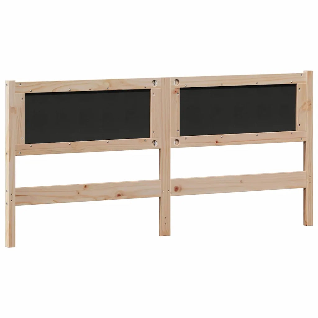 Testiera | Testata marrone e grigio scuro 160 cm Legno di pino massello