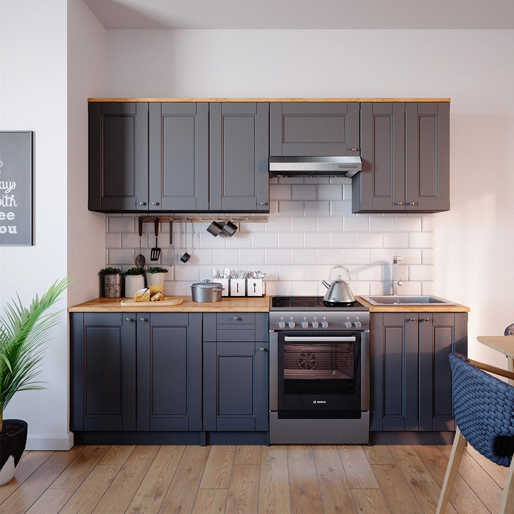 Vicco Mobile da cucina Grigio 240 cm , PL Goldkraft