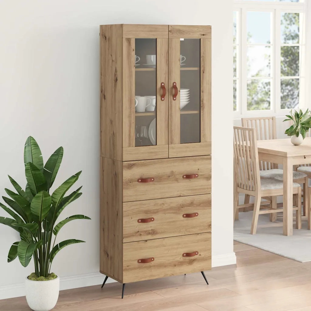 Armadietto alto con ripiano 2 pcs Rovere artigianale 3415844