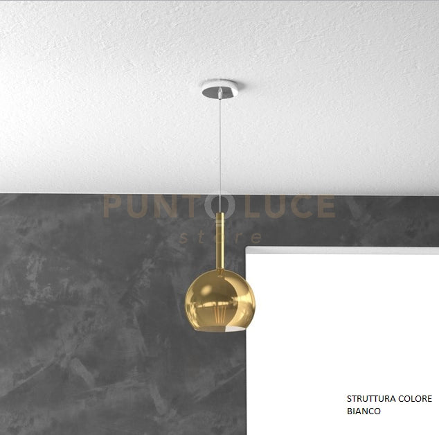 SOSP. BIANCO 1 LUCE PICCOLA ORO 1155BI-SP-OR