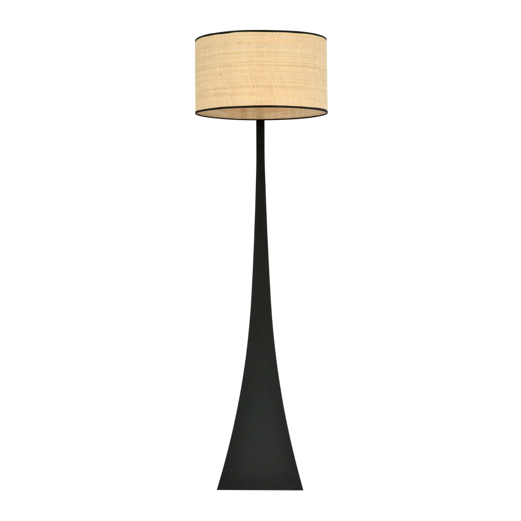 Lampada da terra Emibig Estrella rattan nero E27 157cm