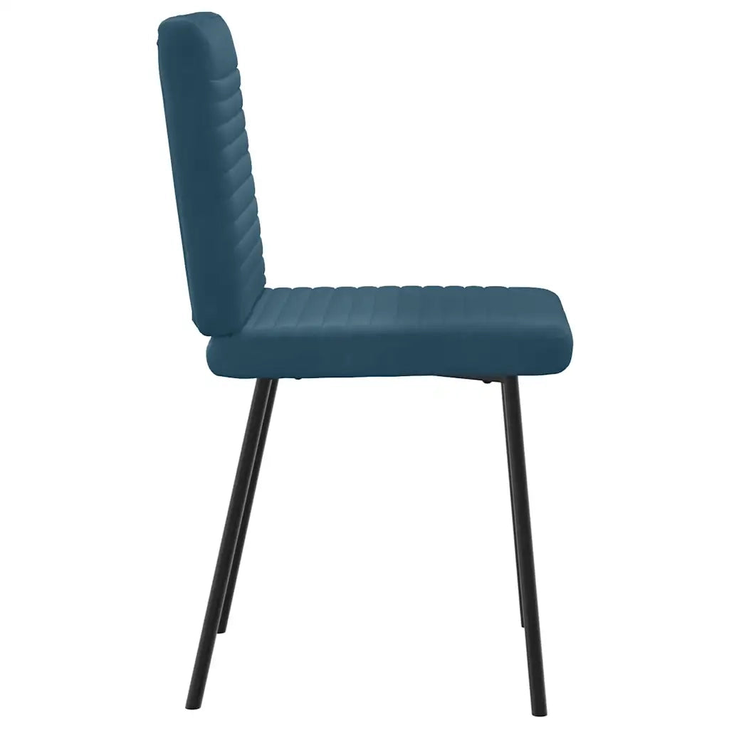 Sedie da Pranzo 4 pz Blu in Velluto 3315243