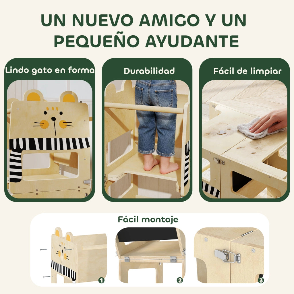 Scrivania per bambini con sedia e lavagna ¨C Minimal ¨C Legno naturale