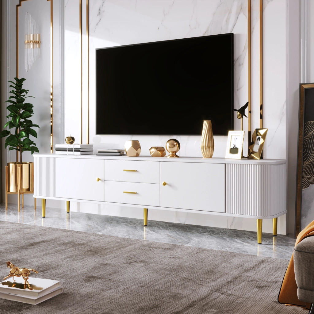 TV-Schrank bianco in MDF lunghezza 170 cm