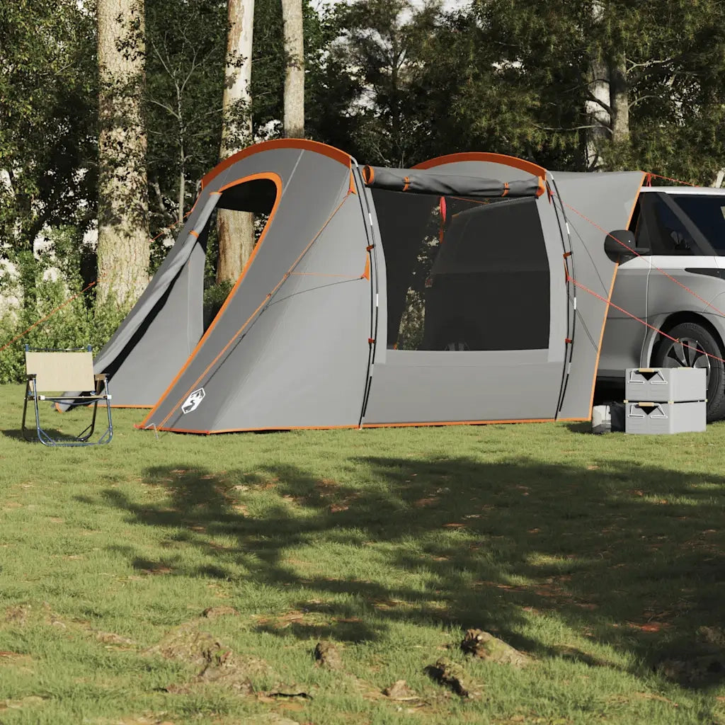 Tenda da Campeggio per Auto Grigio e Arancione Impermeabile 4009517