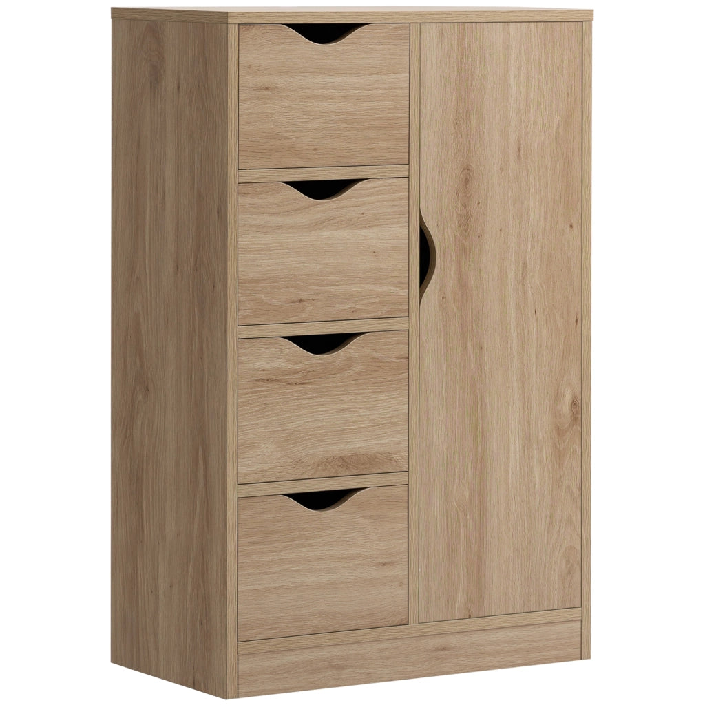 Armadietto con cassetti e ripiano ¨C Minimal ¨C 54x29x83 cm rovere