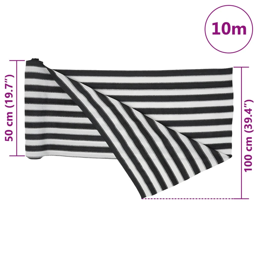 Rete per Privacy Antracite e Bianca 1x10 m HDPE 150 g/m² 4003671