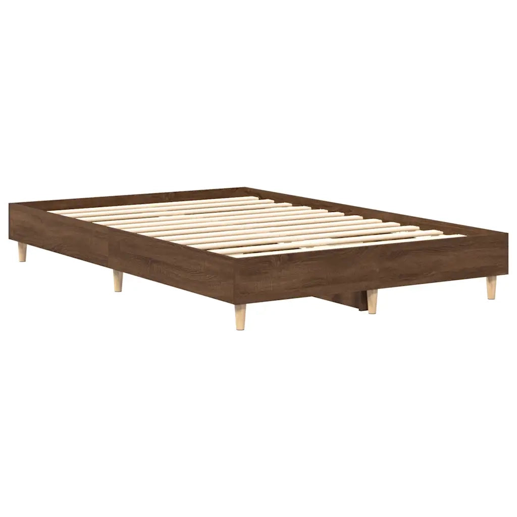 Giroletto senza Materasso-Struttura Letto Rovere Marrone 120x190 cm Truciolato 403825