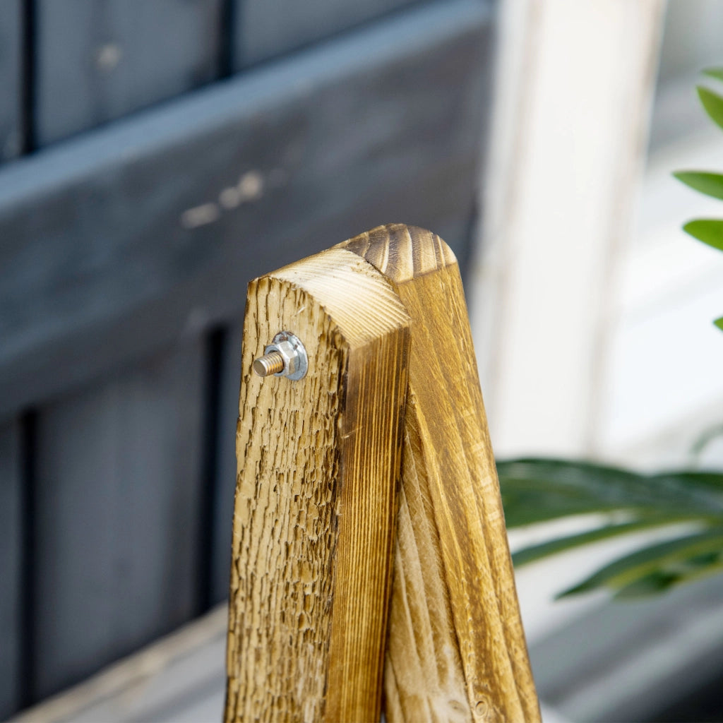 Portavasi Pieghevole in Legno di Abete 3 Livelli Scaffale per Piante da Esterno ¨C zephmum ¨C 100x37x93cm