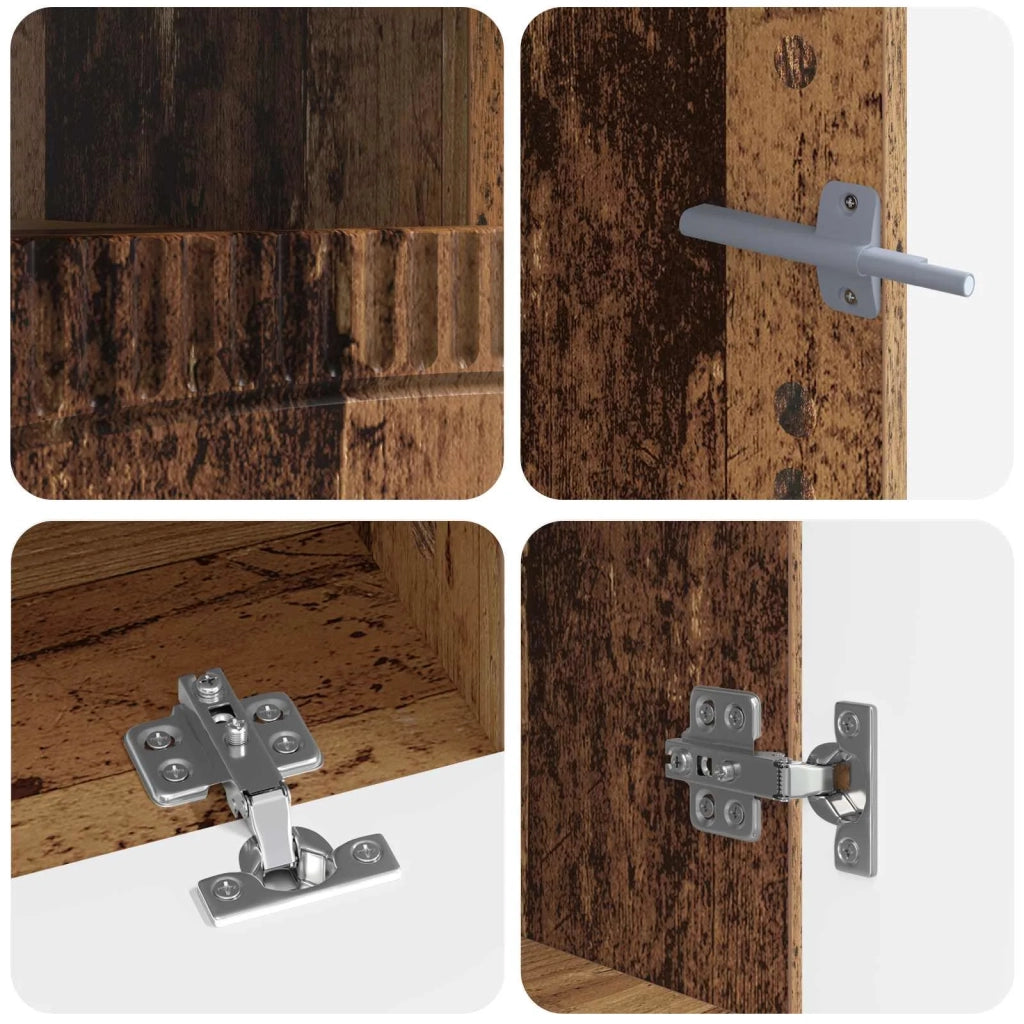 Mobile TV LED a 5 pezzi Legno antico Legno ingegnerizzato 3416849
