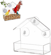 Casa Alimentatore per Uccelli Transparente - Casa Alimentatore per Uccelli - Casa Alimentatore per Uccelli con Finestra - Stazione Alimentatrice per Uccelli - Posto di Cibo per Scoiattoli - Pozzi di Scarico per Acqua - Casa Alimentatrice per Uccelli