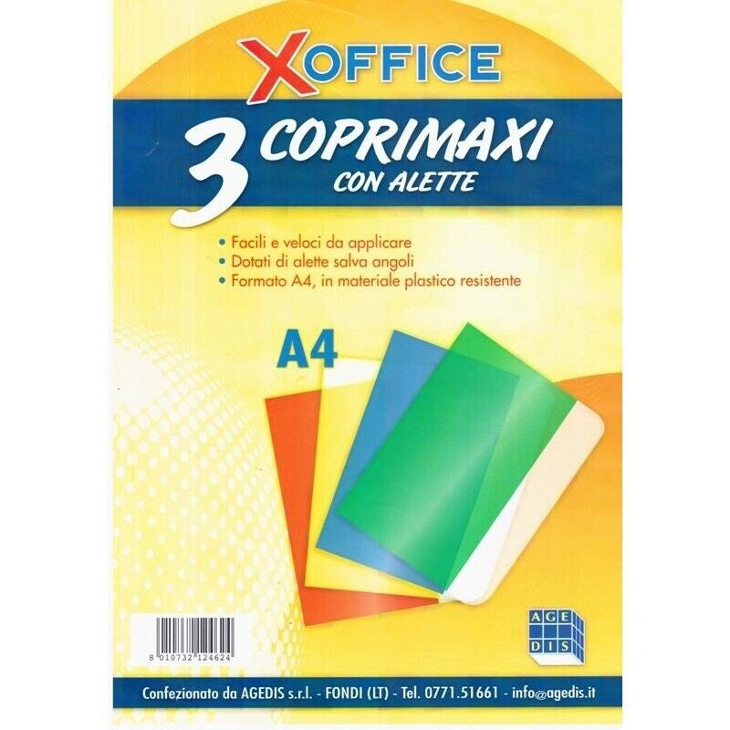 COPRI QUADERNO MAXI IN SET DA 3 PEZZI COLORATI