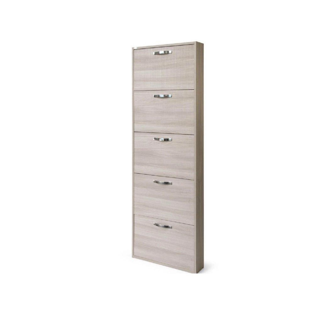 Scarpiera 5 ante Serena slim salvaspazio 180x65x15 colore olmo