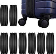 Set di protezioni per valigie - 8 pezzi - Nero