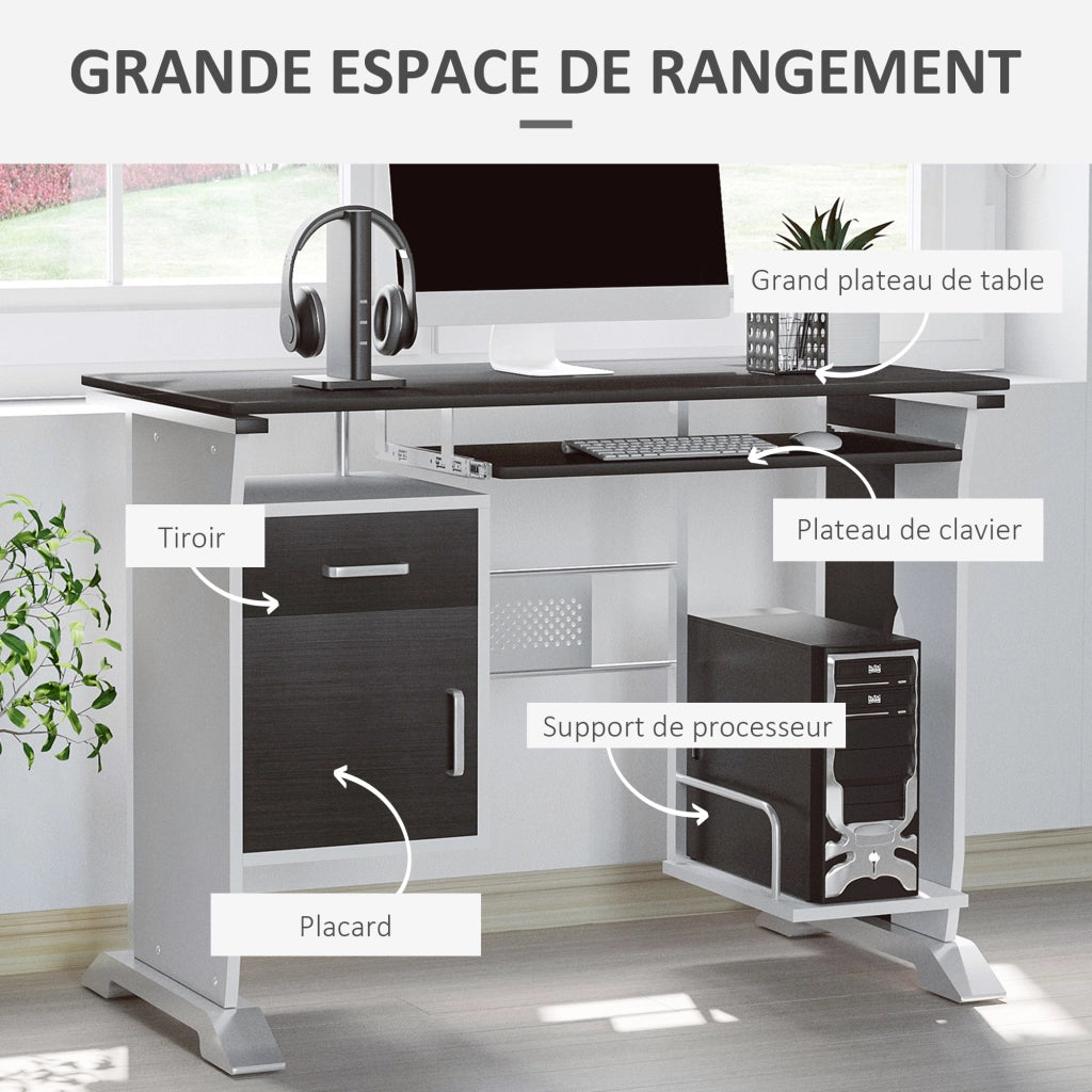 Scrivania Computer ¨C Minimal ¨C Legno Rovere Marrone 100x52x75 cm