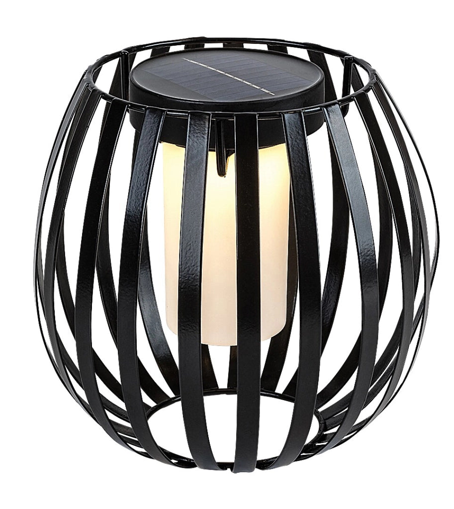 Lampada tavolo solare esterna industrial nera IP44 Savoca Rabalux