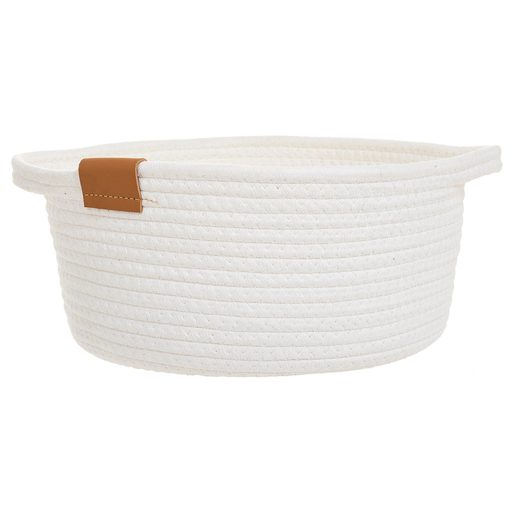 Cestino in cotone bianco D37x15