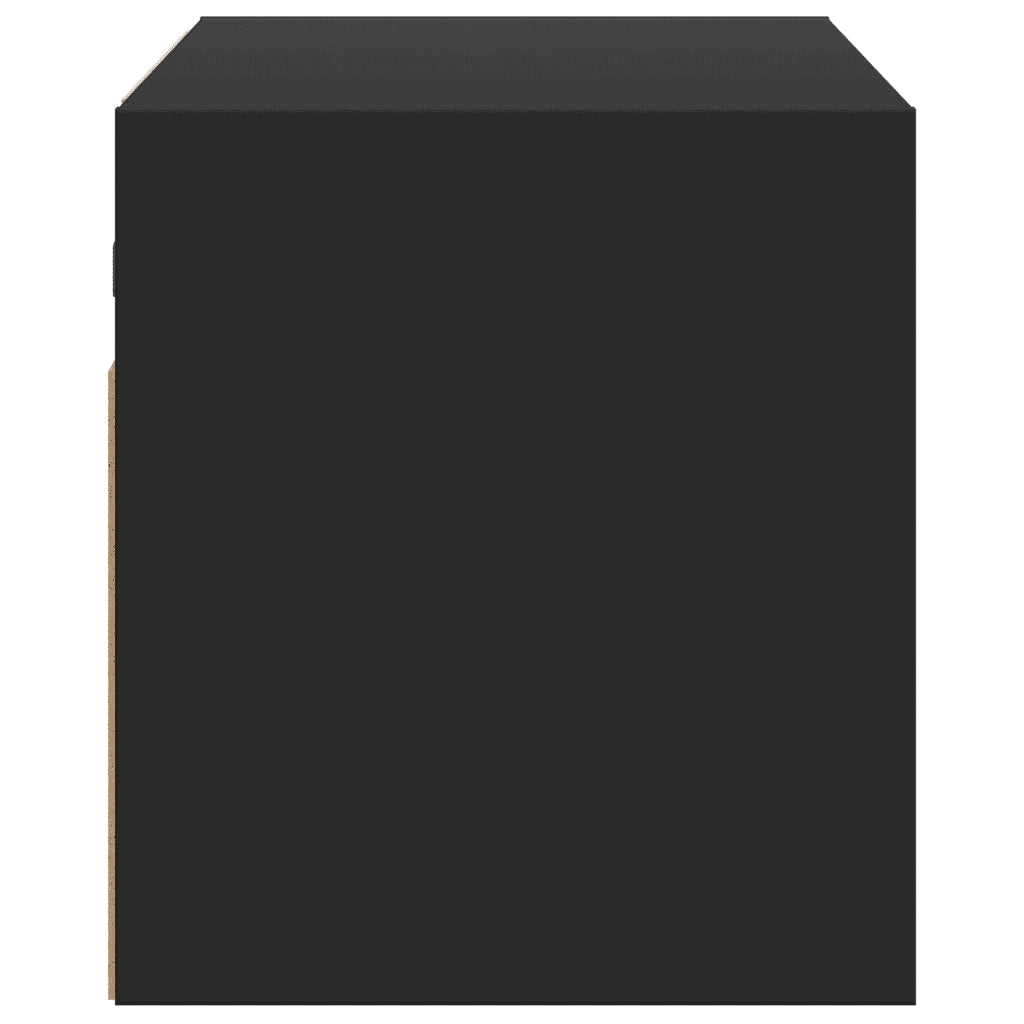 Mobile TV a Parete con Luci LED Nero 80x31x35 cm 852258
