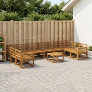 Set di divani da esterno 11 pcs Naturale
