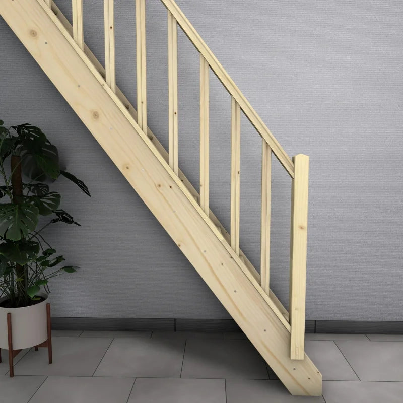 NORMANDIE - Scala dritta in legno con balaustro