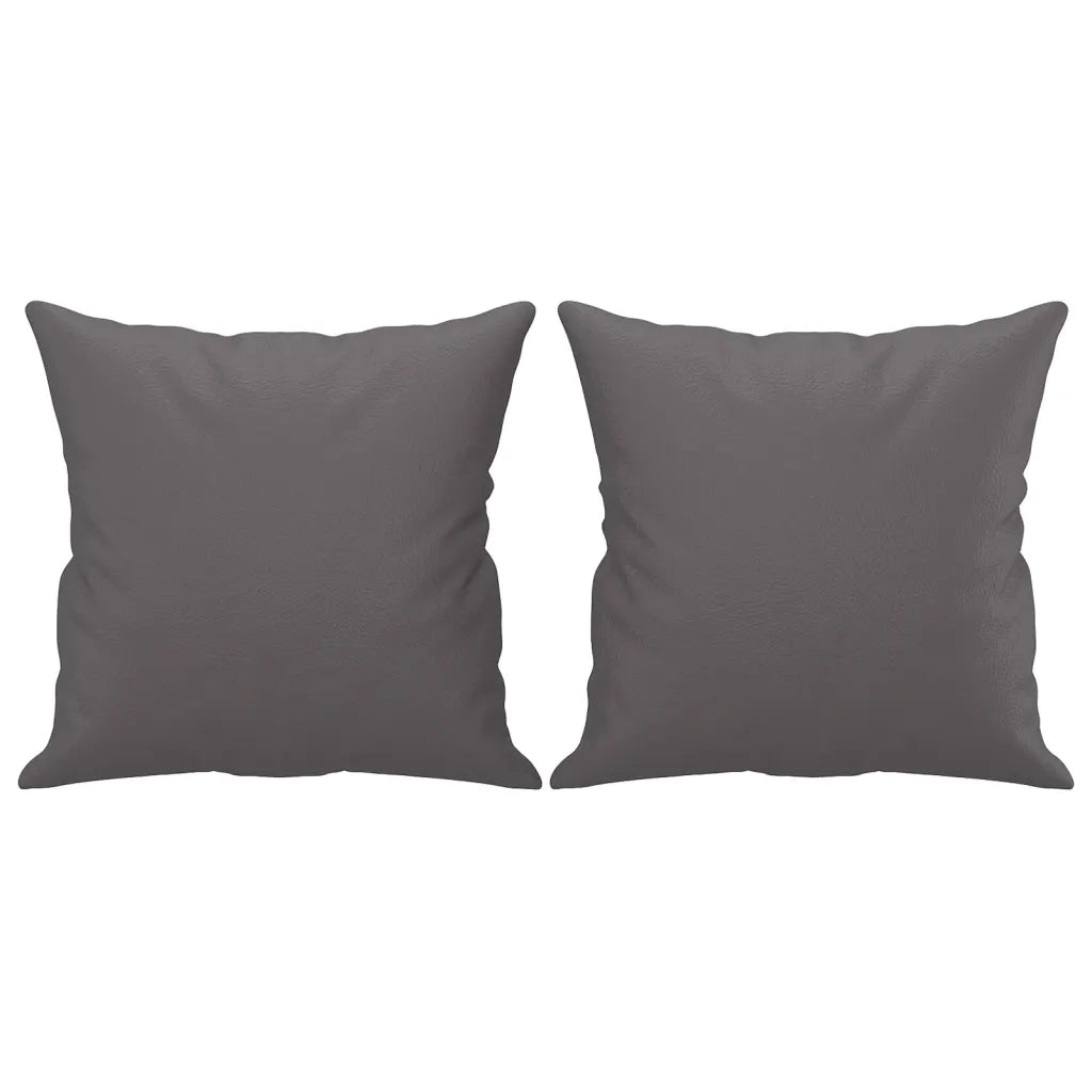 Divano a 2 Posti con Cuscini-Sofa 2 Posti con Cuscini Grigio 120 cm in Similpelle 624197