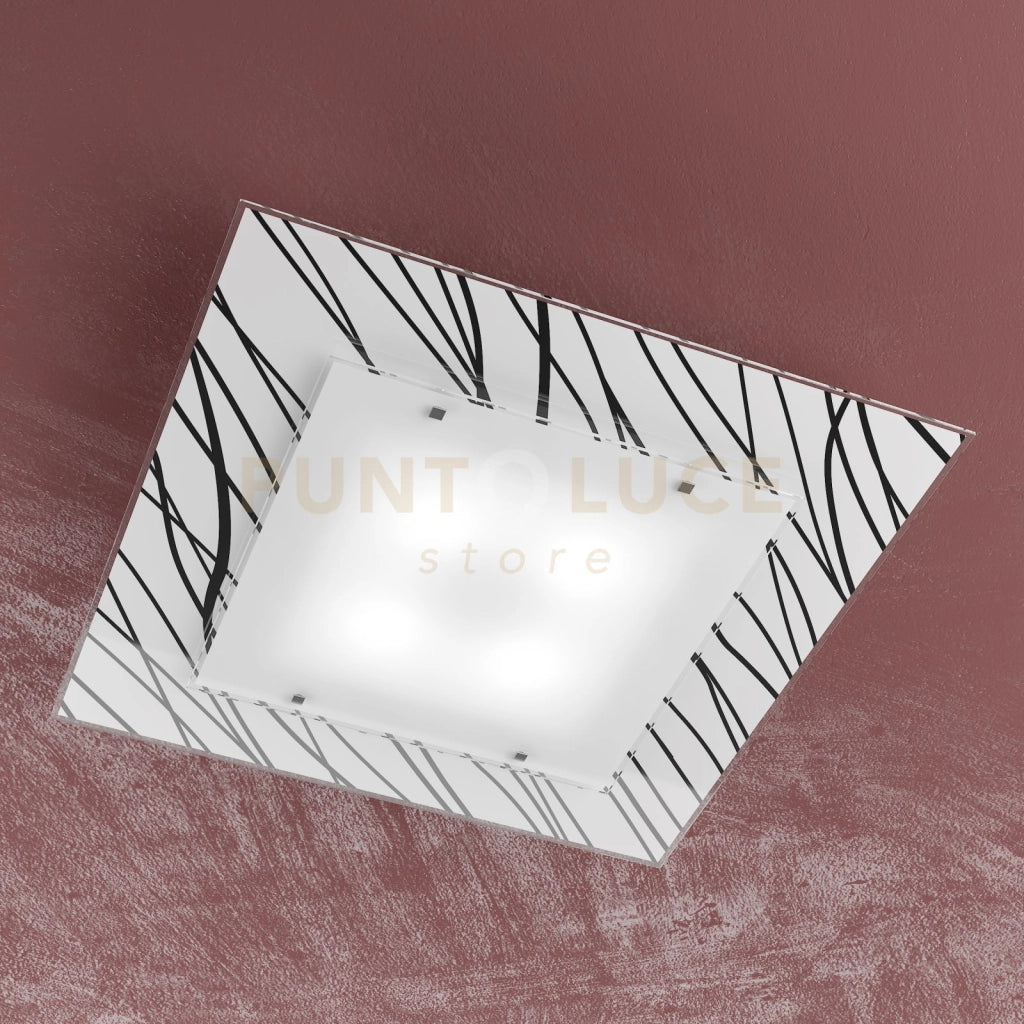 SCRAPS PLAFONIERA 60X60 CM. 4 LUCI 1124-60