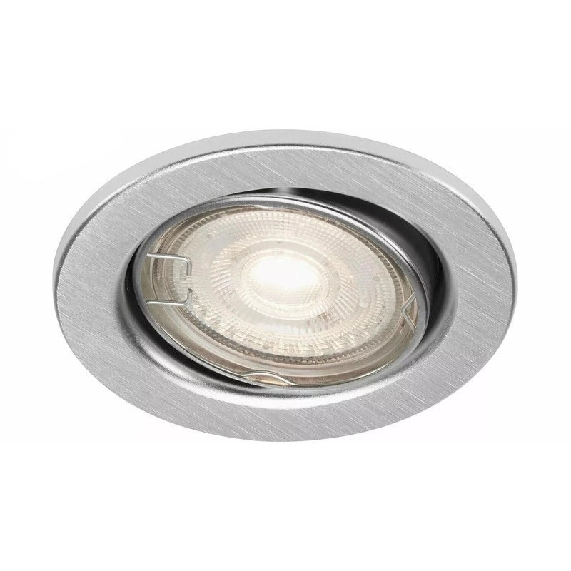 Faretto da incasso orientabile GU10 Ø 8,6 cm in alluminio