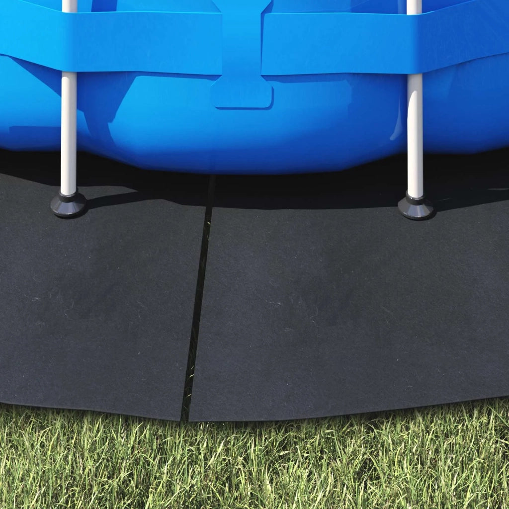 Telo per Fondo Piscina Nero Ø 244 cm Tessuto Non Tessuto 42009103