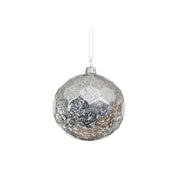 Pallina Diamante polistirolo argento d.8cm