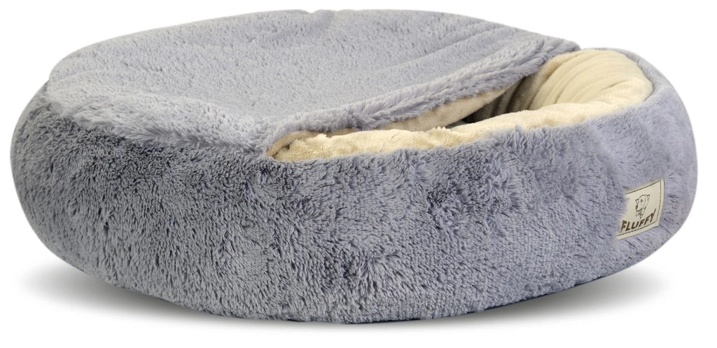 AIO FACTORY 70 cm FLUFFY Letto per cani impermeabile grigio chiaro