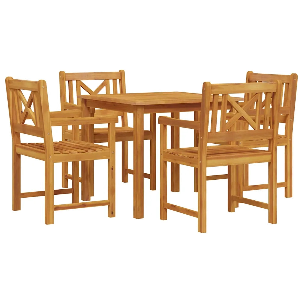 Set da Pranzo per Giardino 5 pcs Marrone 3375657