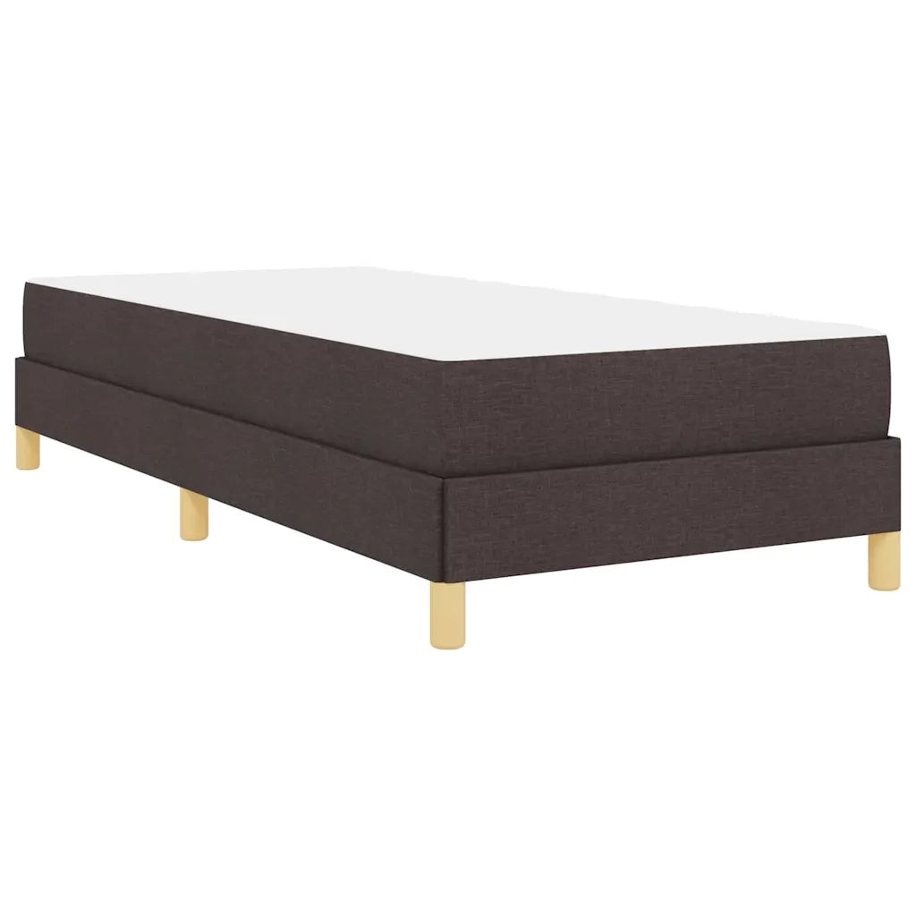 Letto a molle con materasso Marrone Scuro 100 x 200 cm Tessuto 3398545