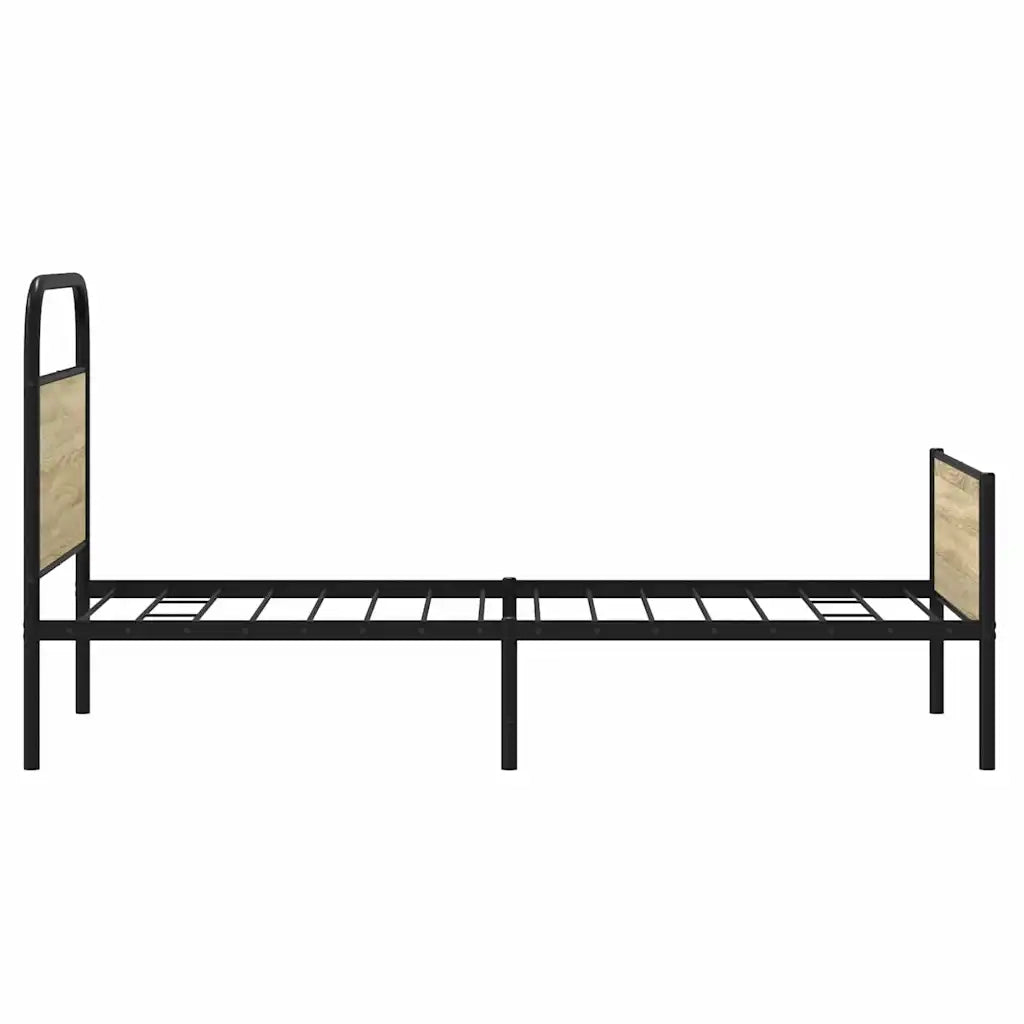 Letto singolo | Letto per adulti | Giroletto senza Materasso Rovere Sonoma 80x200 cm in Truciolato