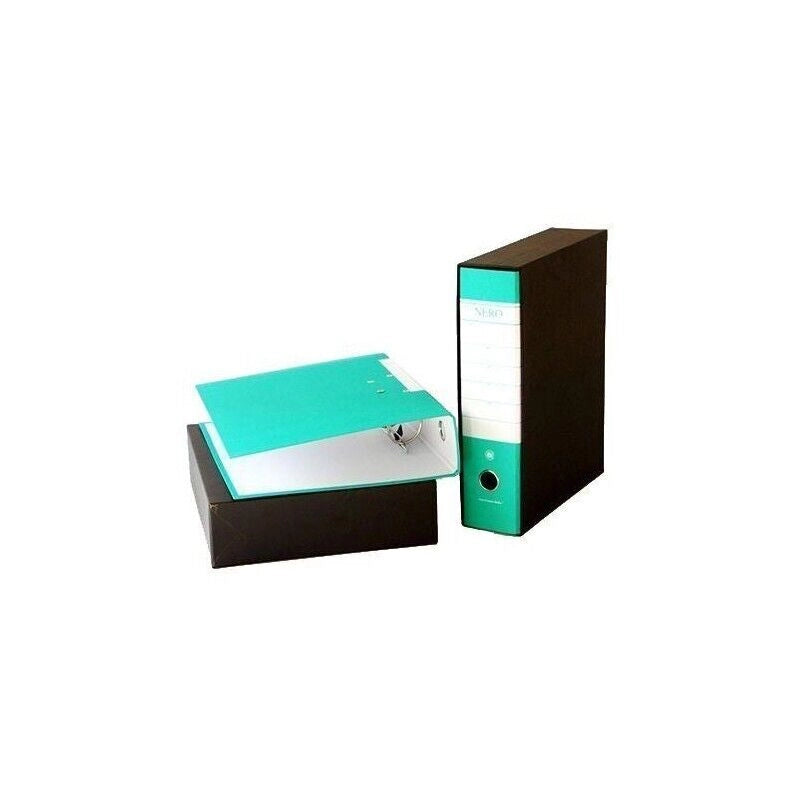 RACCOGLITORE AD ANELLI UFFICIO DORSO 8 SERIE NERO E VERDE
