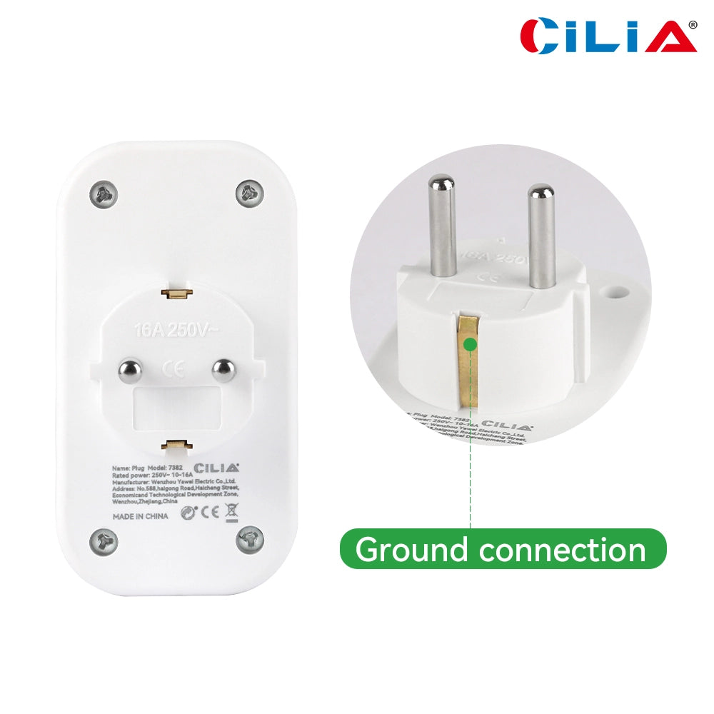 Presa Multipla 2 in 1 EU Schuko ¨C Xylo ¨C Bianco 250V 10-16A