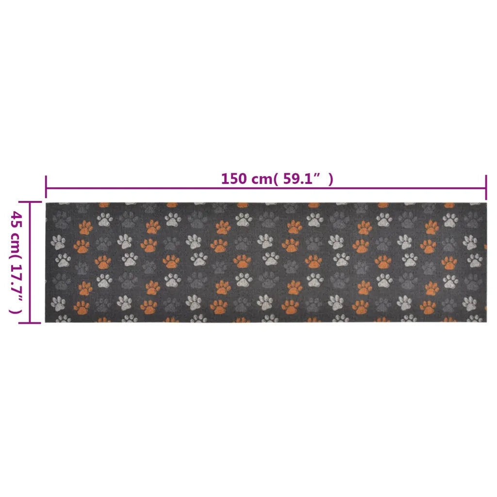 Tappeto del soggiorno | Tappeto da Cucina Lavabile Zampe 45x150 cm Velluto