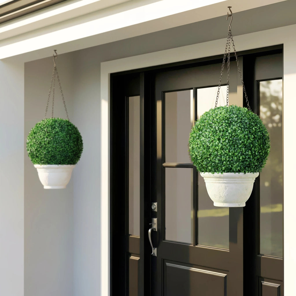 Set 2 Piante Finte Sfera Bosso ¨C Minimal ¨C Verde ?40cm
