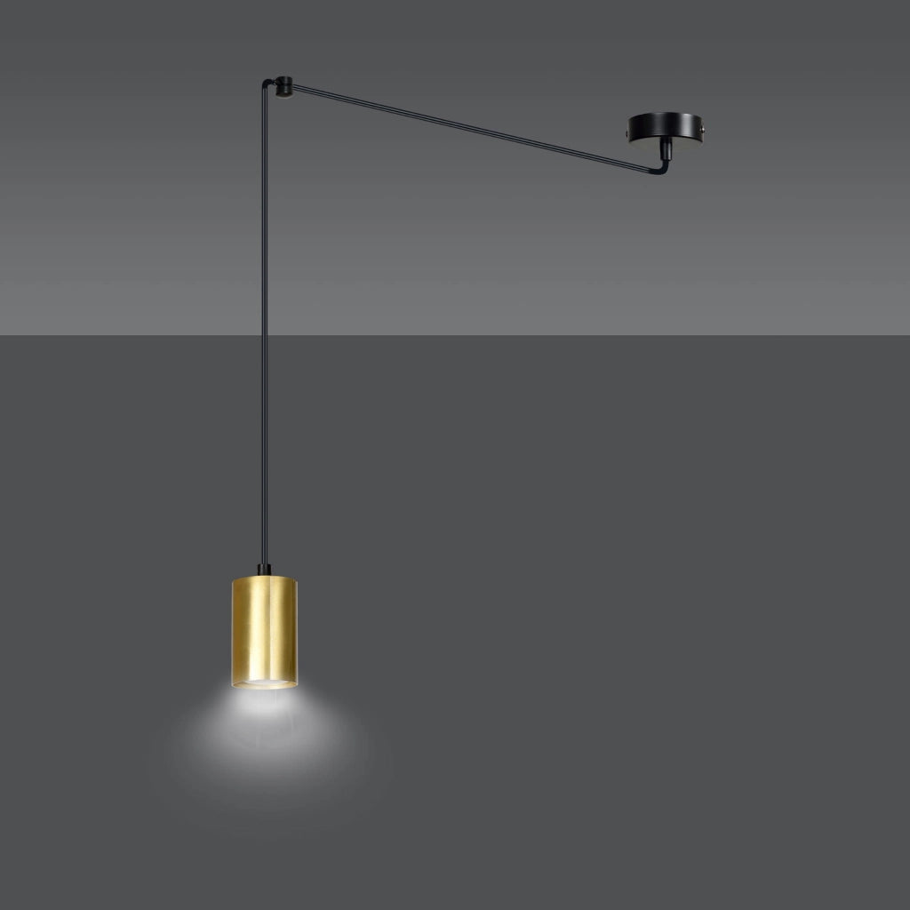Lampada a sospensione Emibig Traker 1xGU10 nero/oro metallo